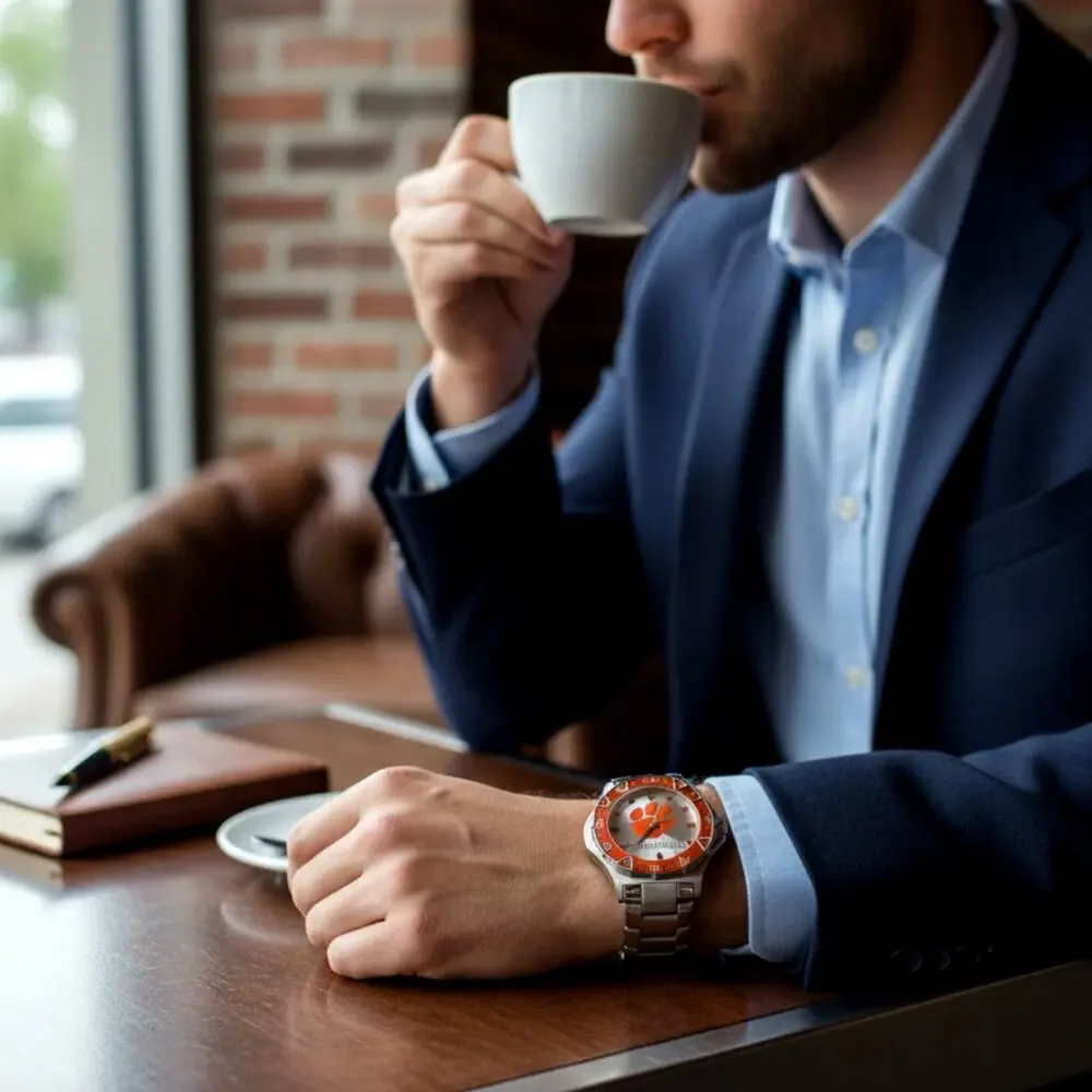 Clemson Tigers Competitor AnonChrome Color Bezel Watch